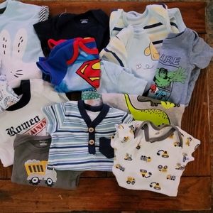 Lot of 13! Onesies, hats, mittens, boys